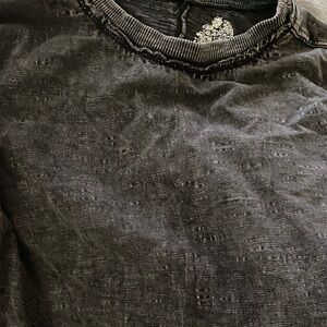 Pilcro Black and White Textured Top